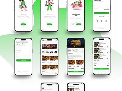 Food app design app appdesign awesome beautifull best food app design design foodappdesign ghraphic designing layout mobileappdesign modern screens ui ui ux design ux webdesign