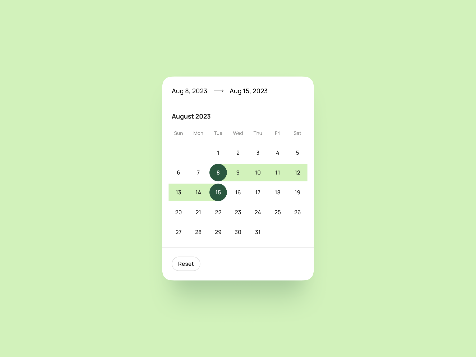 Interactive multi-select date picker advanced calendar clean component date date picker design figma interactive prototype ui