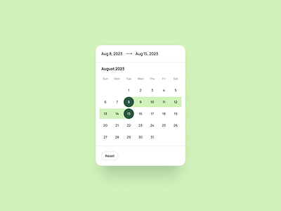 Interactive multi-select date picker advanced calendar clean component date date picker design figma interactive prototype ui
