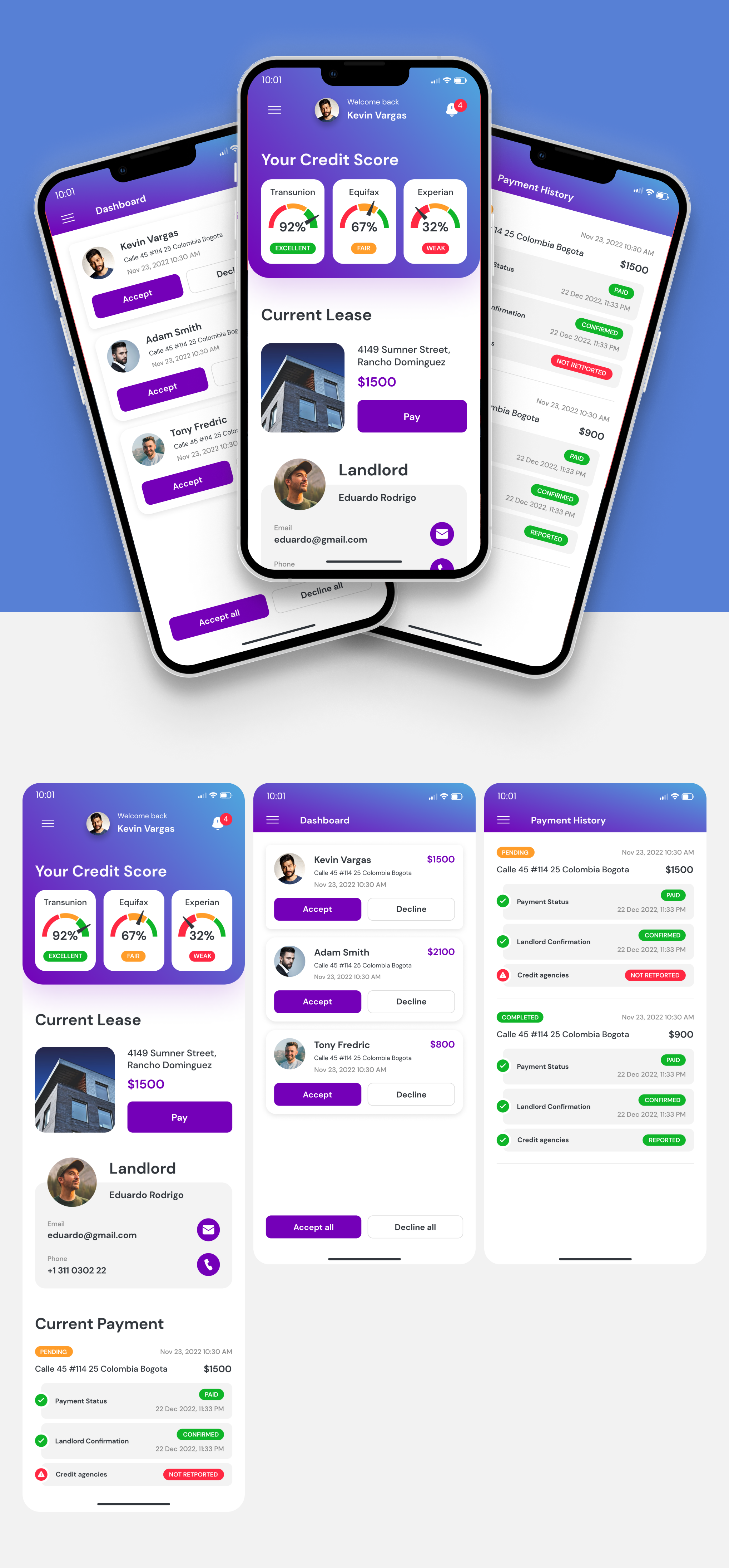 Real Estate agent app design agent booking broker dashboard guage guages history ios landlord mobile real estate rent transactions ui