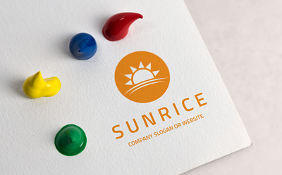 Sunrice Logo template yellow