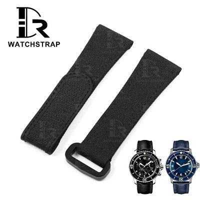 Handmade canvas Velcro strap Nylon for Blancpain Fifty Fathoms S blancpain bathyscaphe strap drwatchstrap