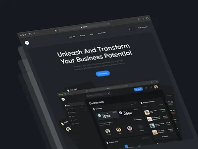 UI8 - Dark theme landing page design for SaaS startups animation clean dark theme design landing landing page design minimal promo landing saas design saas landing ux web design website