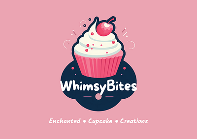 Whimsy Bites Cupcake Logo Branding branding design graphic design illustration logo typography