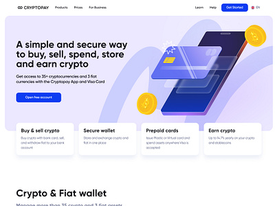 Design concept for Cryptopay branding coin crypto design flat graphic design illustration logo minimal phone typography ui ux vector