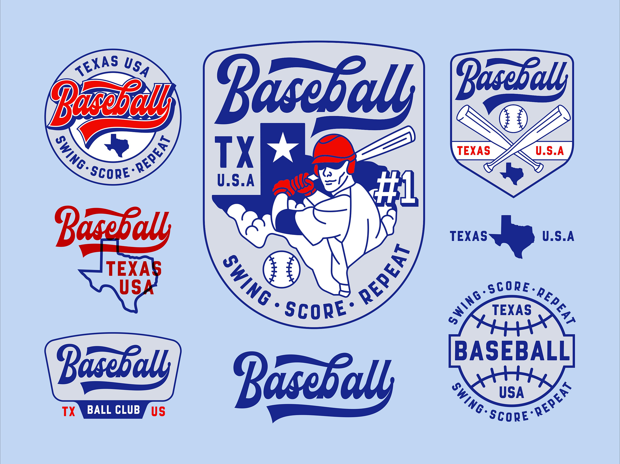 Baseball Texas - Apparel Design by David Prasetya for Skilline Design ...