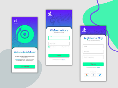 Daily UI Challenge - #001 - Sign Up Page animation beginner career change challenge create daily ui design figma get started grow learn music player app prototyping sign in sign up ui ux without experience