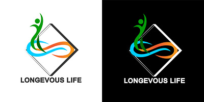 Longevous Life (Black and White) branding design graphic design logo vector