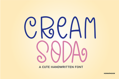 Cream Soda advertising fonts beautiful fonts birthday cards craft fonts cute font decorative font design font handwritten font illustration kids font