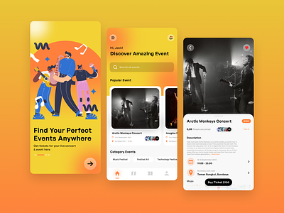 Event Concert App Design app app concert app event concert concert ui concert ui ux design event event concert ui design event ui eventconcert ui graphic design illustration typography ui ui concert design ui design concert ui design event ui event design ux