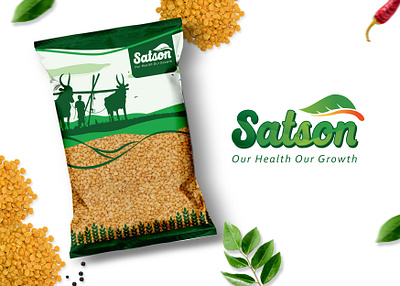 Satson - Package Design brand identity branding creative design food food design graphic design grocery illustration indian spices label logo minimal nature package package design packagedesign pulses typography vector