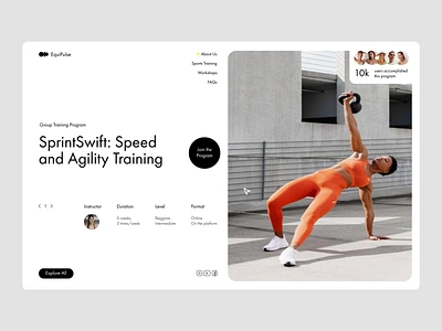 Fitness Platform Animations aesthetics animation athletics calisthetics cardio coach coaching dashboard fitness blogger fitness platform fitness trainer fitness website gym interface landing page performance personal program personal training ui ux web design