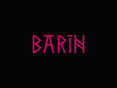 BARiN bar brand identity branding design geometric graphic design hookah bar identity illustration lettering lettermark logo logotype mark monogram rune runes signature simple typography
