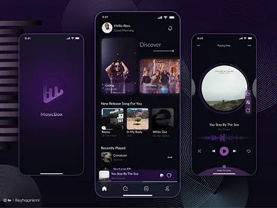Music App Design app application branding design experience graphic design interface music typography ui user ux visual