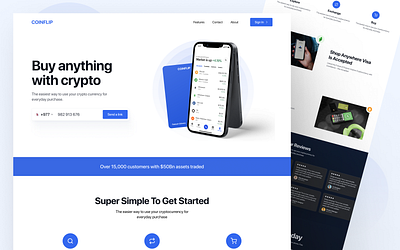 Crypto Landing Page Design aesthetic design crypto design graphic design hero section ui web design