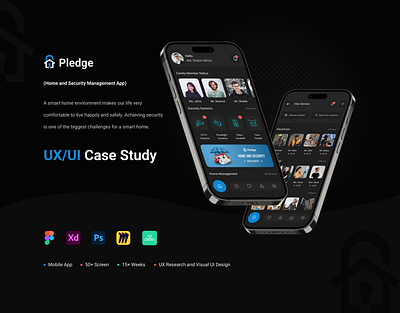 Home and Security Management Mobile Application case study figma home security mobile app mobile app ui product design prototyping ui ui design uiux uiux case study uiux design ux ux research wireframing