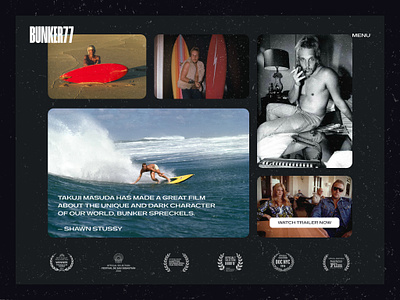 Bunker 77 Movie | Concept branding design graphic design movie surf ui ux ux ui web