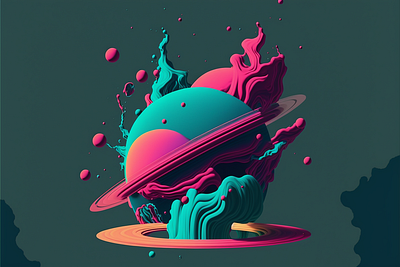 Cyan Planet design graphic design