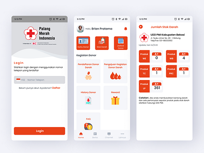 Redesign Ayodonor Indonesian Red Cross Apps app design ui ux