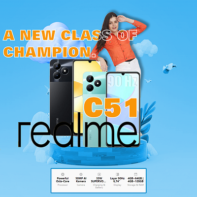 POST REALME C51 brand brand post design handphone illustration iphone iphone 14 logo nokia ui