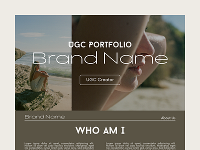 UGC Portfolio branding canva design minimalist portfolio presentation template