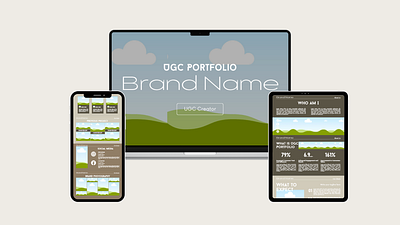 UGC Portfolio branding canva design graphic design minimalist portfolio presentation template