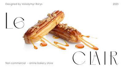 Le Clair bakery branding cake caramel design illustration logo pastry shop tasty ui ux