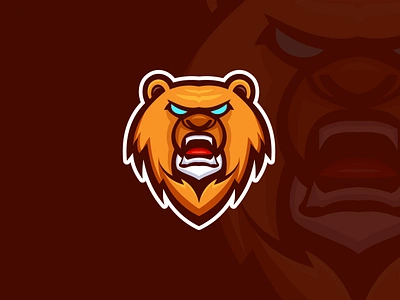 Bear Mascot Logo animal app bear logo branding business design esport logo gamer games gaming graphic design illustration logo mascot vector