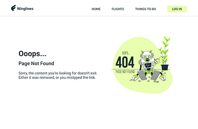 Daily UI Challenge - D3 - An error page for flight platform 404 page daily ui challenge design error page flight error page ui ui ux design uidesign