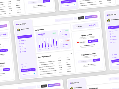 Dashboard UI - Sharedisk Redesign admin admin dashboard dashboard minimal design platform ui