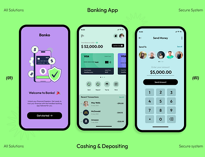 Banko App android app design apple design modern app design ui ux design