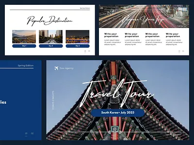 Travel - Presentation | Pitch Deck blue branding canva design minimalist pitch deck pitching presentation travel travel presentation