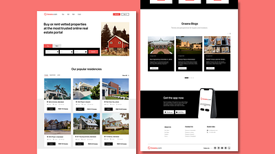 Graana Website-Redesign black clean clean design company company landing page company website landing page real estate real estate company real estate website red ui design uiux web website white