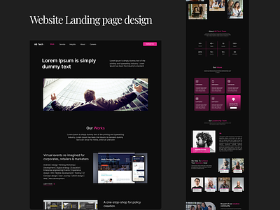Landing page design for Website | Template business website design figma landing page design ui ui design uiux ux website website design website template