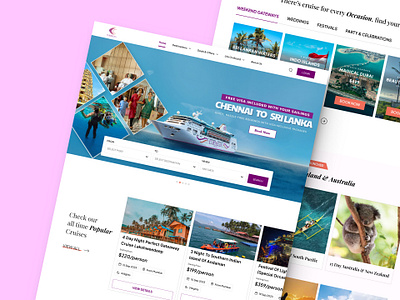 Cordelia Cruise Website Redesign adobe xd cordelia cruise cruise figma minimal redesign ui design website design