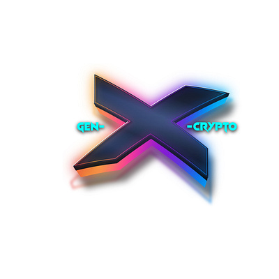 Gen_X_Crypto 3d logo branding crypto design gen gen x crypto graphic design icon illustration logo logodesign minimalist logo ui x