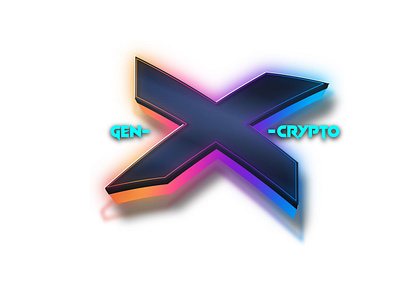 Gen_X_Crypto 3d logo branding crypto design gen gen x crypto graphic design icon illustration logo logodesign minimalist logo ui x