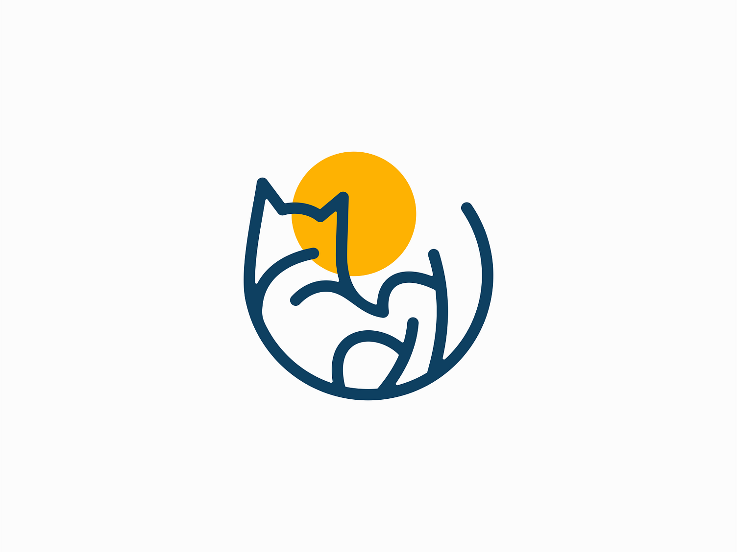 Sleeping Cat Logo by UNOM design on Dribbble