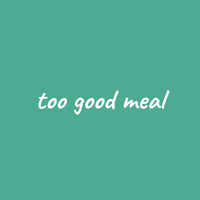 Too good meal logo, website and food App branding graphic design logo ui