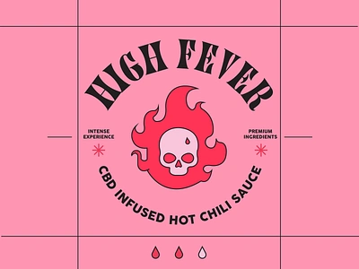 High Fever Branding | Design By Ayelet art artwork branding design digital art digital illustration graphic design illustration logo ui