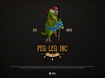 Peg Leg Inc branding design graphic design hand drawing hand drawn illustration logo ui vintage vintage logo