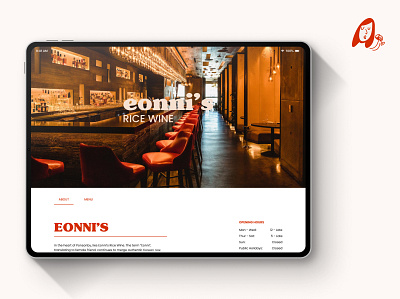 Eonni's rice wine web design branding logo ui ux web design