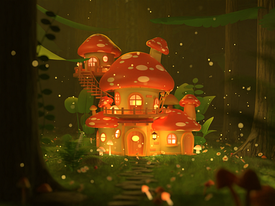 Secret Forest 3d motion graphics