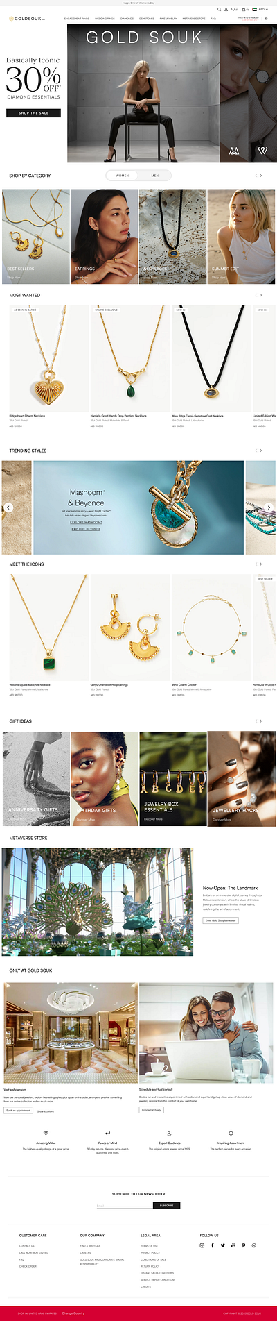 Gold Souk Homepage Design branding design ui ux website design