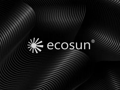 Logo design for - ecosun® black background brand brand identity brand logo branding design identity illustration logo logo design logo designer logos minimal logo modern logo strong logo visual identity