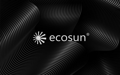 Logo design for - ecosun® black background brand brand identity brand logo branding design identity illustration logo logo design logo designer logos minimal logo modern logo strong logo visual identity