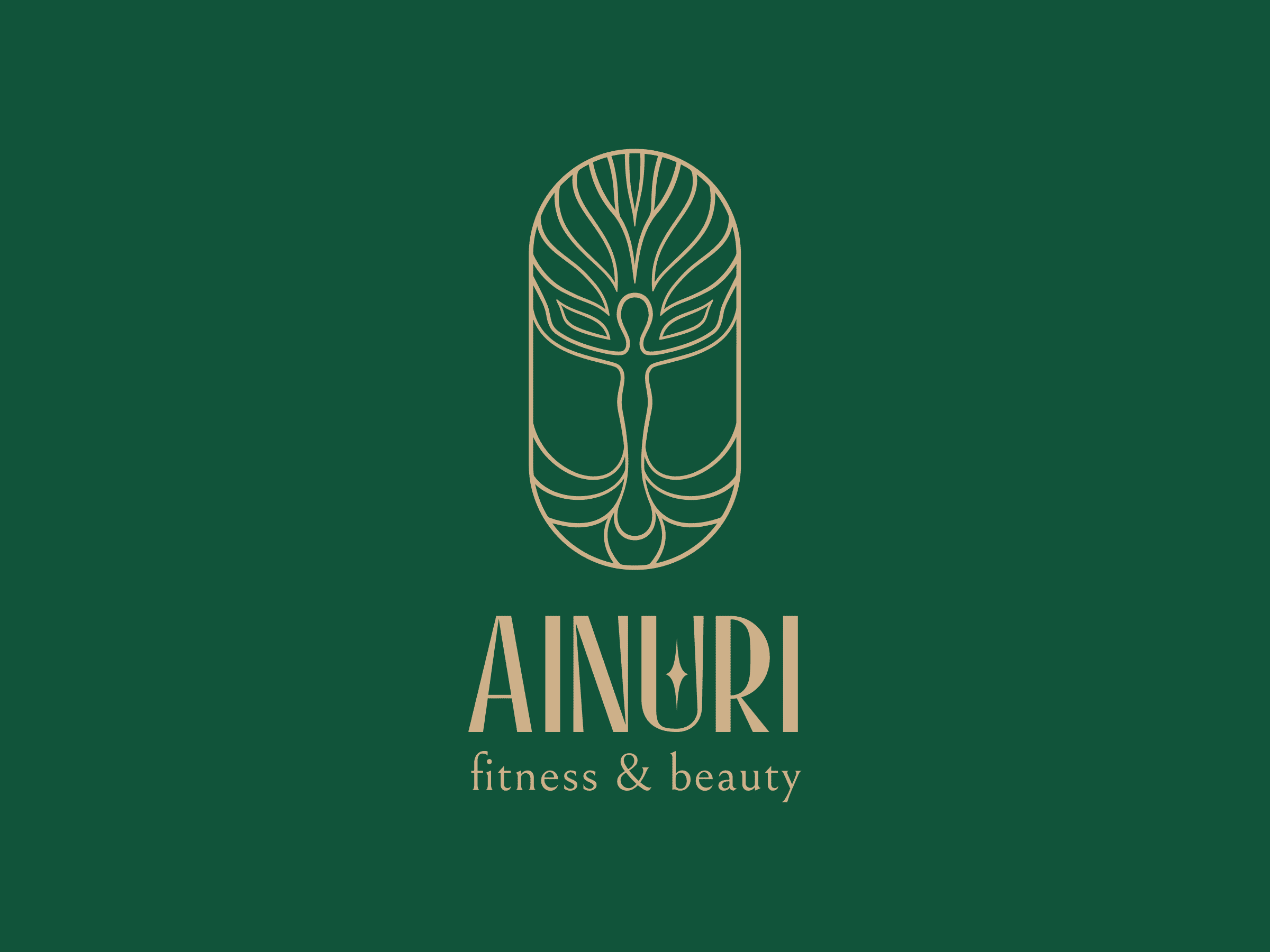 Logo for fitness and beauty center adobe aesthetic art beauty branding center design designer elegant feminine fitness font graphic design green illustration logo minimalistic mockup modern salon