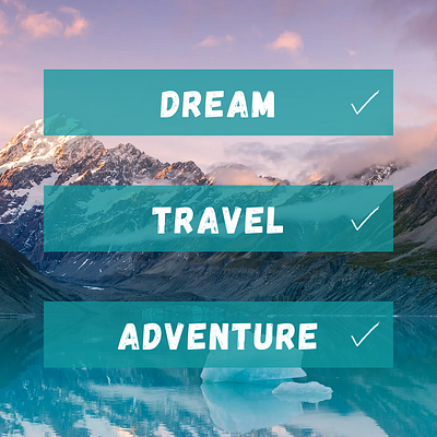 Dream Travel Adventure - Social Media ad adventure agency animation branding design dream graphic design illustration logo mockup post sm social media travel typography ui ux vector