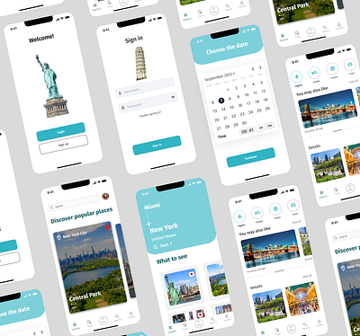 Travel App app design figma tourism travel travelapp trip ui uidesign uiux ux