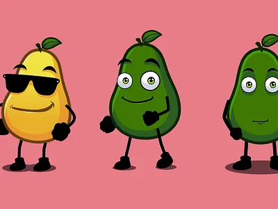 Cute Avocado Emoji animation design emoji graphic design motion graphics